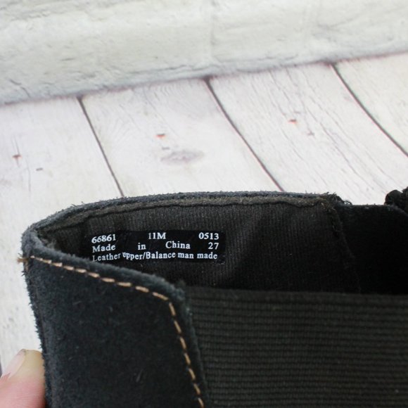 Clarks Pause Camelia Black Suede Side Zip Heeled Ankle Boots Size 11 M - Picture 8 of 9